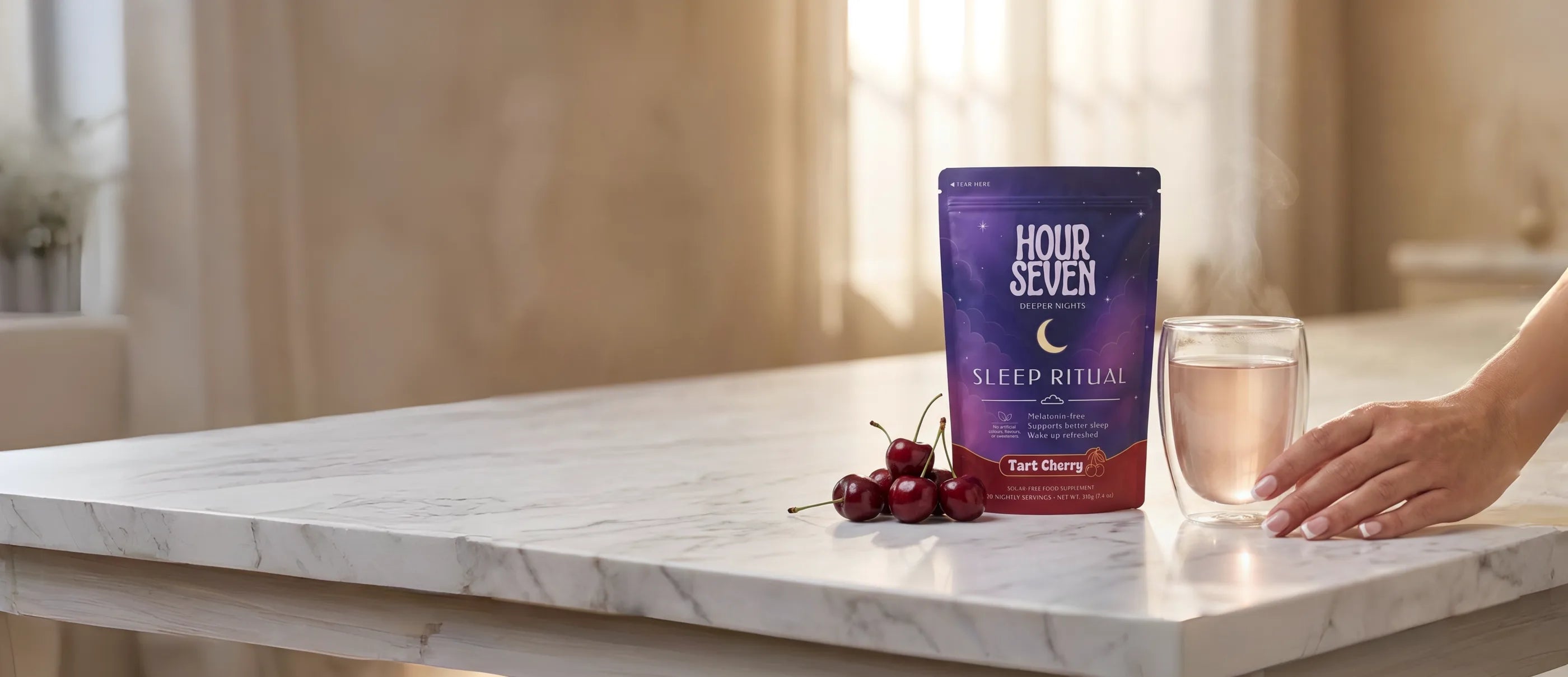 Hour Seven Tart Cherry Magnesium Sleep Drink pouch